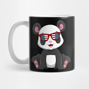 Patriotic Panda Bear With America Flag Sunglasses 4Th Of July Mug